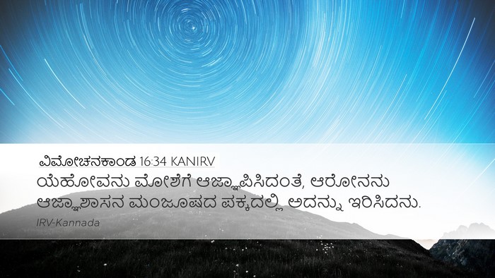 ವಿಮೋಚನಕಾಂಡ 16:34 KANIRV Bible Verse Image