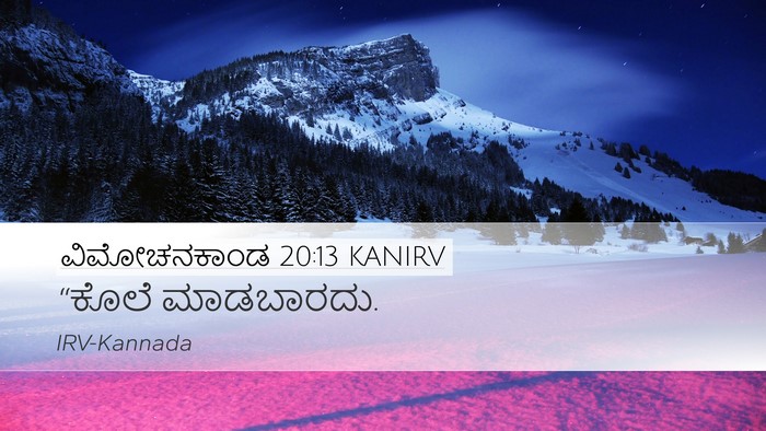 ವಿಮೋಚನಕಾಂಡ 20:13 KANIRV Bible Verse Image