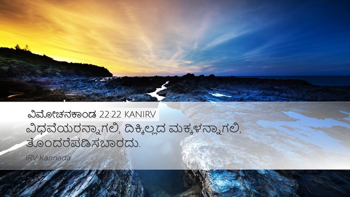 ವಿಮೋಚನಕಾಂಡ 22:22 KANIRV Bible Verse Image