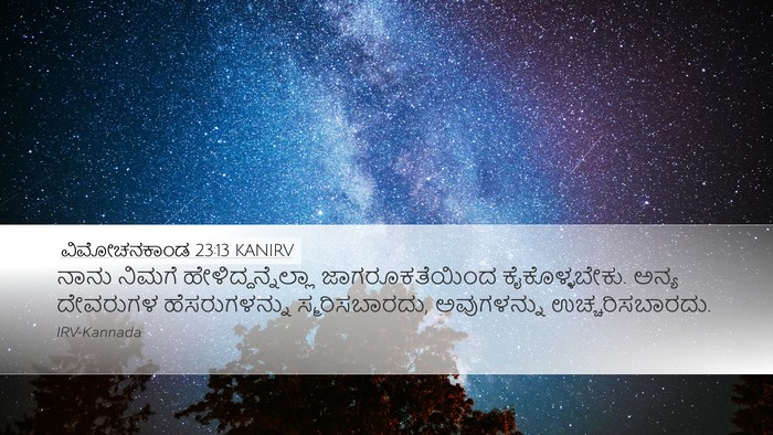 ವಿಮೋಚನಕಾಂಡ 23:13 KANIRV Bible Verse Image