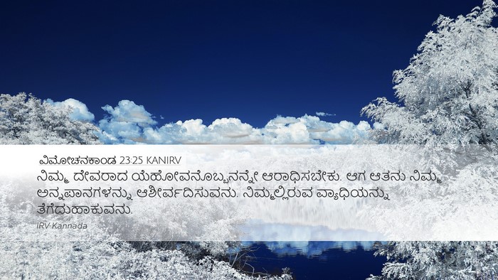 ವಿಮೋಚನಕಾಂಡ 23:25 KANIRV Bible Verse Image