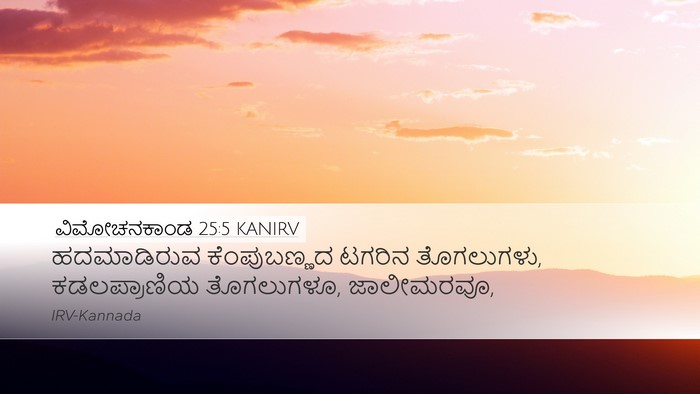 ವಿಮೋಚನಕಾಂಡ 25:5 KANIRV Bible Verse Image