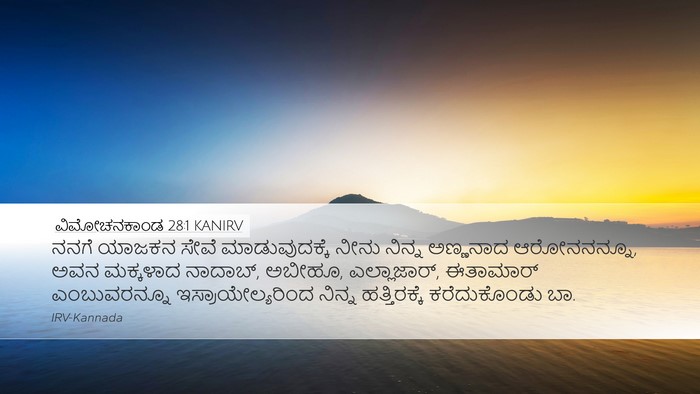 ವಿಮೋಚನಕಾಂಡ 28:1 KANIRV Bible Verse Image
