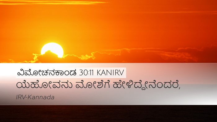 ವಿಮೋಚನಕಾಂಡ 30:11 KANIRV Bible Verse Image