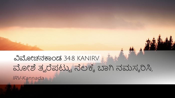 ವಿಮೋಚನಕಾಂಡ 34:8 KANIRV Bible Verse Image