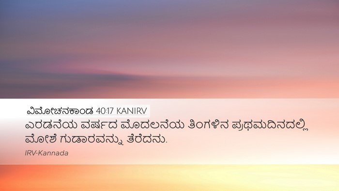 ವಿಮೋಚನಕಾಂಡ 40:17 KANIRV Bible Verse Image
