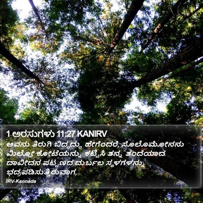 1 ಅರಸುಗಳು 11:27 KANIRV Bible Verse Image