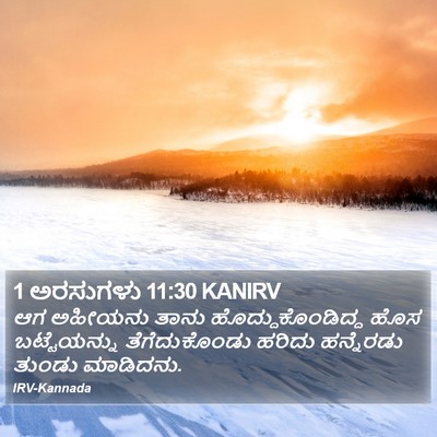 1 ಅರಸುಗಳು 11:30 KANIRV Bible Verse Image