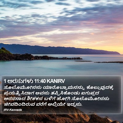 1 ಅರಸುಗಳು 11:40 KANIRV Bible Verse Image