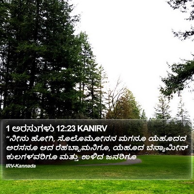 1 ಅರಸುಗಳು 12:23 KANIRV Bible Verse Image