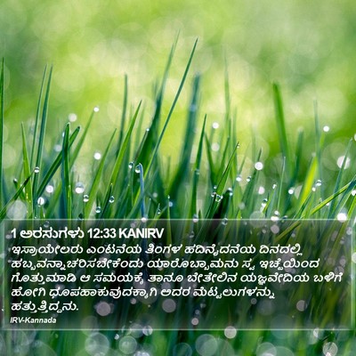 1 ಅರಸುಗಳು 12:33 KANIRV Bible Verse Image
