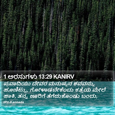 1 ಅರಸುಗಳು 13:29 KANIRV Bible Verse Image