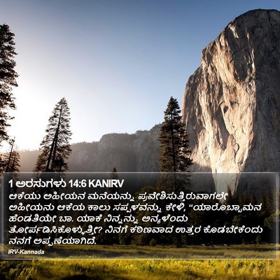 1 ಅರಸುಗಳು 14:6 KANIRV Bible Verse Image