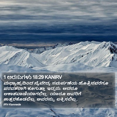 1 ಅರಸುಗಳು 18:29 KANIRV Bible Verse Image