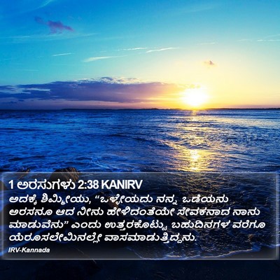 1 ಅರಸುಗಳು 2:38 KANIRV Bible Verse Image