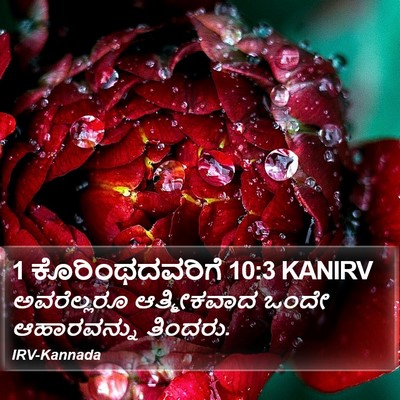 1 ಕೊರಿಂಥದವರಿಗೆ 10:3 KANIRV Bible Verse Image
