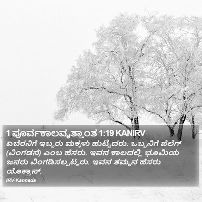 1 ಪೂರ್ವಕಾಲವೃತ್ತಾಂತ 1:19 KANIRV Bible Verse Image