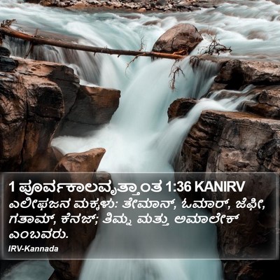 1 ಪೂರ್ವಕಾಲವೃತ್ತಾಂತ 1:36 KANIRV Bible Verse Image