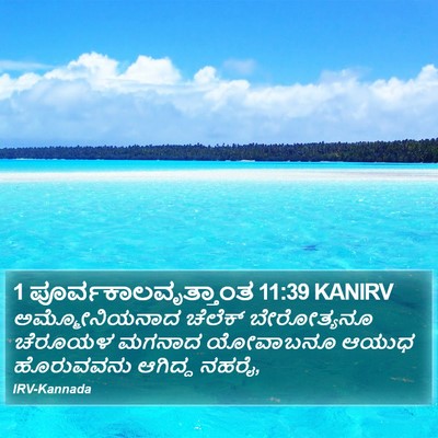 1 ಪೂರ್ವಕಾಲವೃತ್ತಾಂತ 11:39 KANIRV Bible Verse Image