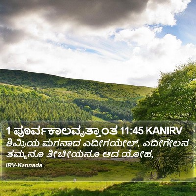 1 ಪೂರ್ವಕಾಲವೃತ್ತಾಂತ 11:45 KANIRV Bible Verse Image