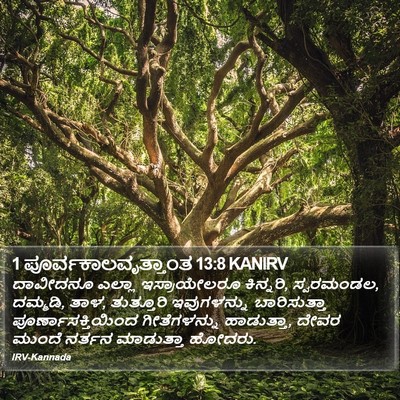 1 ಪೂರ್ವಕಾಲವೃತ್ತಾಂತ 13:8 KANIRV Bible Verse Image
