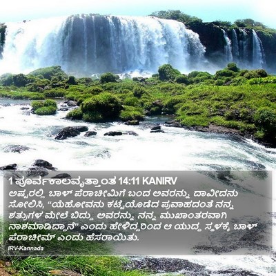 1 ಪೂರ್ವಕಾಲವೃತ್ತಾಂತ 14:11 KANIRV Bible Verse Image
