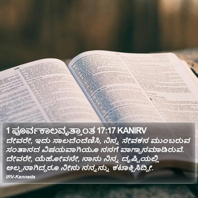 1 ಪೂರ್ವಕಾಲವೃತ್ತಾಂತ 17:17 KANIRV Bible Verse Image