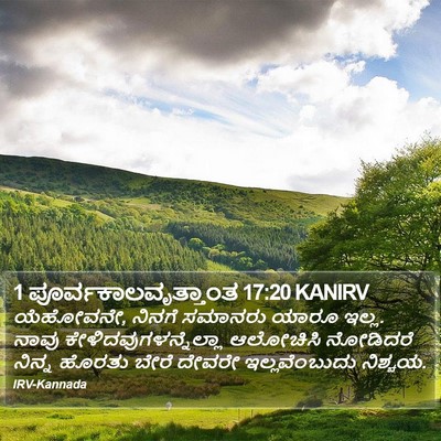 1 ಪೂರ್ವಕಾಲವೃತ್ತಾಂತ 17:20 KANIRV Bible Verse Image