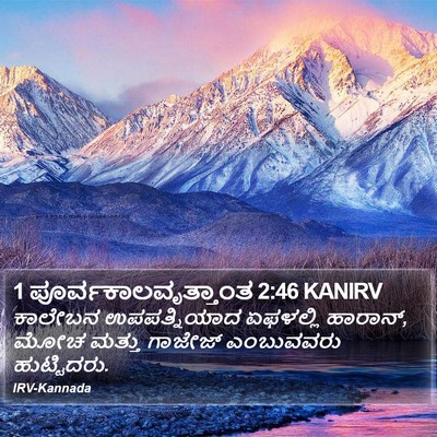 1 ಪೂರ್ವಕಾಲವೃತ್ತಾಂತ 2:46 KANIRV Bible Verse Image