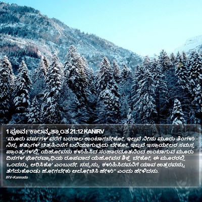 1 ಪೂರ್ವಕಾಲವೃತ್ತಾಂತ 21:12 KANIRV Bible Verse Image