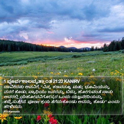 1 ಪೂರ್ವಕಾಲವೃತ್ತಾಂತ 21:22 KANIRV Bible Verse Image