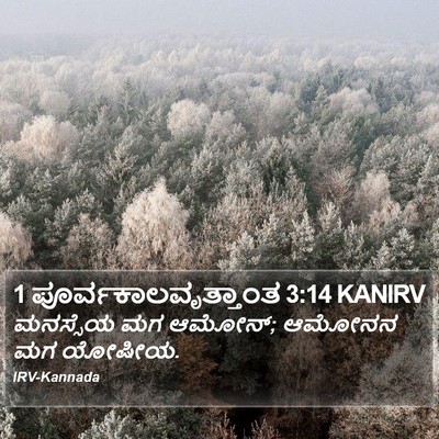 1 ಪೂರ್ವಕಾಲವೃತ್ತಾಂತ 3:14 KANIRV Bible Verse Image