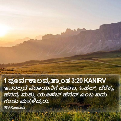 1 ಪೂರ್ವಕಾಲವೃತ್ತಾಂತ 3:20 KANIRV Bible Verse Image