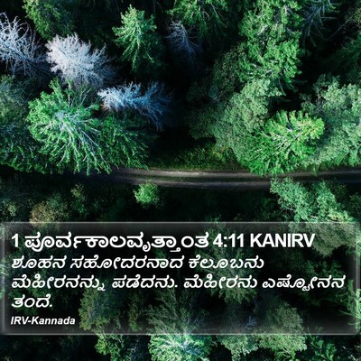 1 ಪೂರ್ವಕಾಲವೃತ್ತಾಂತ 4:11 KANIRV Bible Verse Image