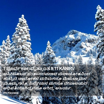 1 ಪೂರ್ವಕಾಲವೃತ್ತಾಂತ 9:11 KANIRV Bible Verse Image