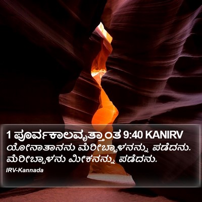 1 ಪೂರ್ವಕಾಲವೃತ್ತಾಂತ 9:40 KANIRV Bible Verse Image