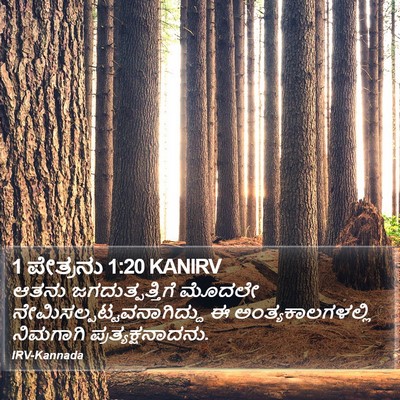 1 ಪೇತ್ರನು 1:20 KANIRV Bible Verse Image