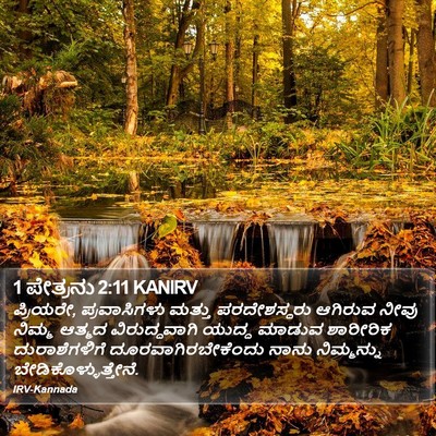 1 ಪೇತ್ರನು 2:11 KANIRV Bible Verse Image