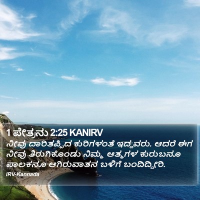 1 ಪೇತ್ರನು 2:25 KANIRV Bible Verse Image