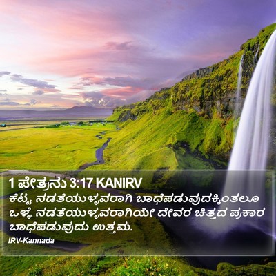 1 ಪೇತ್ರನು 3:17 KANIRV Bible Verse Image