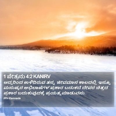 1 ಪೇತ್ರನು 4:2 KANIRV Bible Verse Image