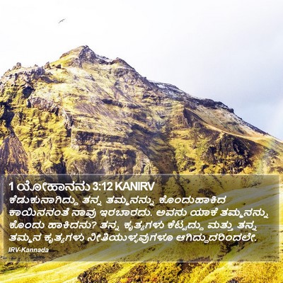 1 ಯೋಹಾನನು 3:12 KANIRV Bible Verse Image