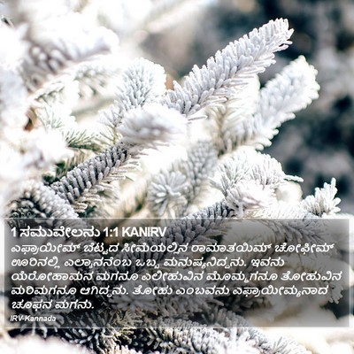 1 ಸಮುವೇಲನು 1:1 KANIRV Bible Verse Image