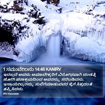 1 ಸಮುವೇಲನು 14:48 KANIRV Bible Verse Image