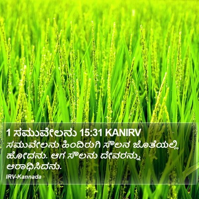 1 ಸಮುವೇಲನು 15:31 KANIRV Bible Verse Image