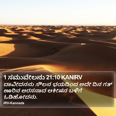 1 ಸಮುವೇಲನು 21:10 KANIRV Bible Verse Image