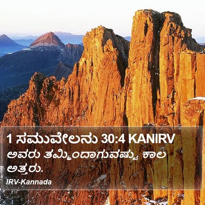 1 ಸಮುವೇಲನು 30:4 KANIRV Bible Verse Image