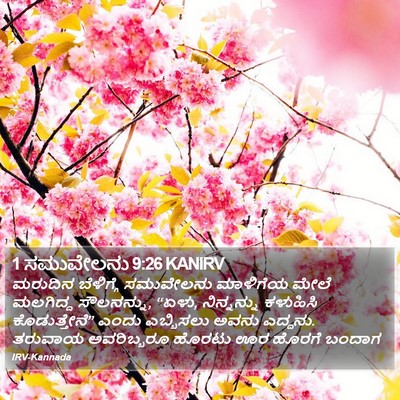 1 ಸಮುವೇಲನು 9:26 KANIRV Bible Verse Image