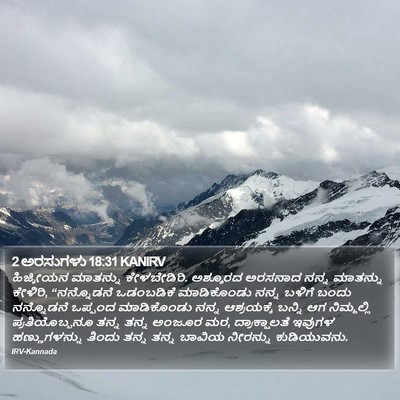 2 ಅರಸುಗಳು 18:31 KANIRV Bible Verse Image