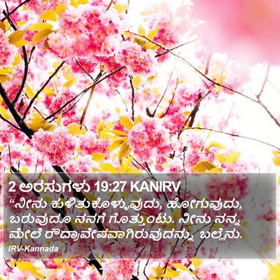 2 ಅರಸುಗಳು 19:27 KANIRV Bible Verse Image